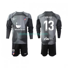 Koszulka Atlético Madryt Jan Oblak 13 Bramkarska Dziecięcy Wyjazdowe Koszulki Piłkarskie 2022-2023 Długi Rękaw